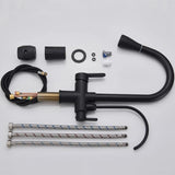 Brushed Nickel Filtered Crane For Kitchen Pull Out Spray 360 Rotation Water Filter Tap Three Ways Sink Mixer Kitchen Faucet