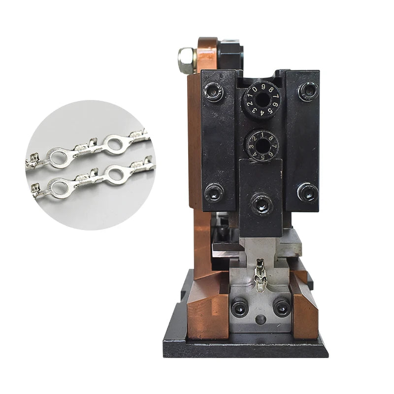 Automatic Flag Terminal Crimping Machine Applicator Flash Flag Connector Clamp Die Insulated Wire Harness Press Mold
