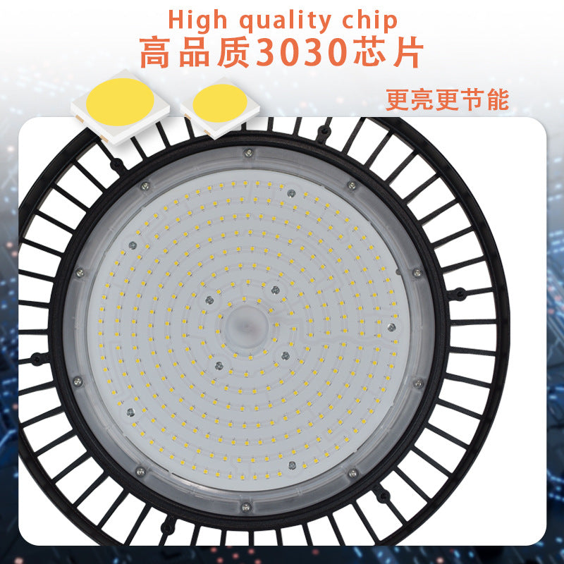 跨境led工矿灯高亮100W飞碟灯防水工厂车间仓库羽毛球馆照明灯具