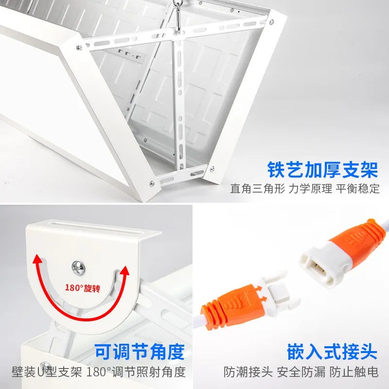 led羽毛球馆专用无影灯室内篮球场体育馆柔光防眩目无频闪照明灯