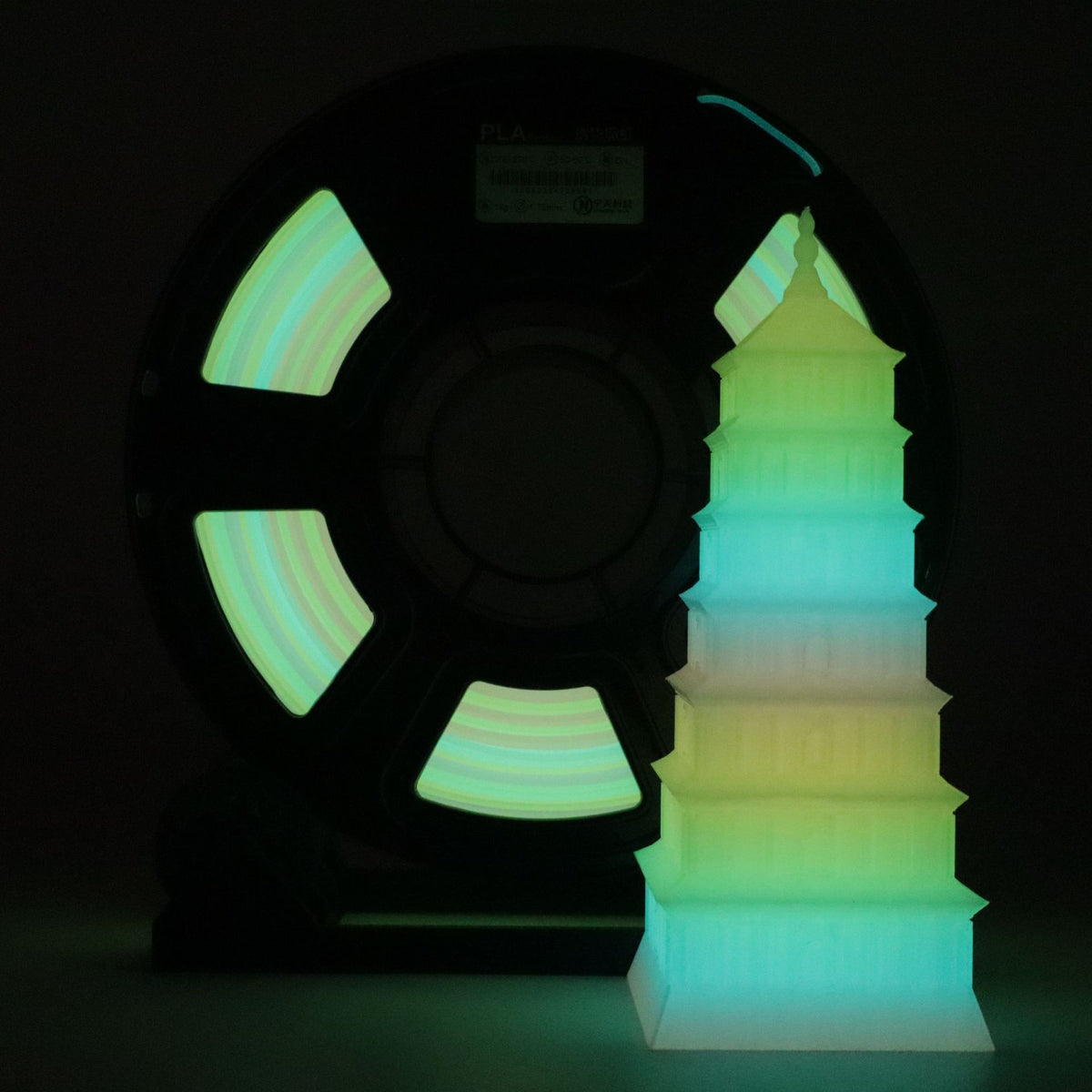 宁美科技3D打印耗材PLA夜光适用于拓竹3d打印通用pla1.75mm实重1K