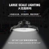 跨境大功率UFO飞碟工矿灯工厂仓库车间照明灯压铸LED工矿灯车间吊