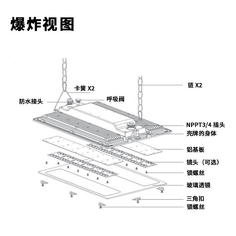 跨境爆品led工矿灯厂房灯工厂照明灯LED线性灯室外灯罩车间天棚灯