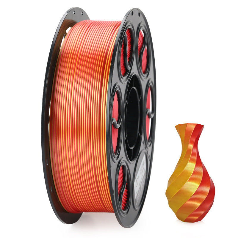 双色渐变丝绸3D打印耗材 2KG/1.75mm大重量料盘高精度兼容PLA耗材