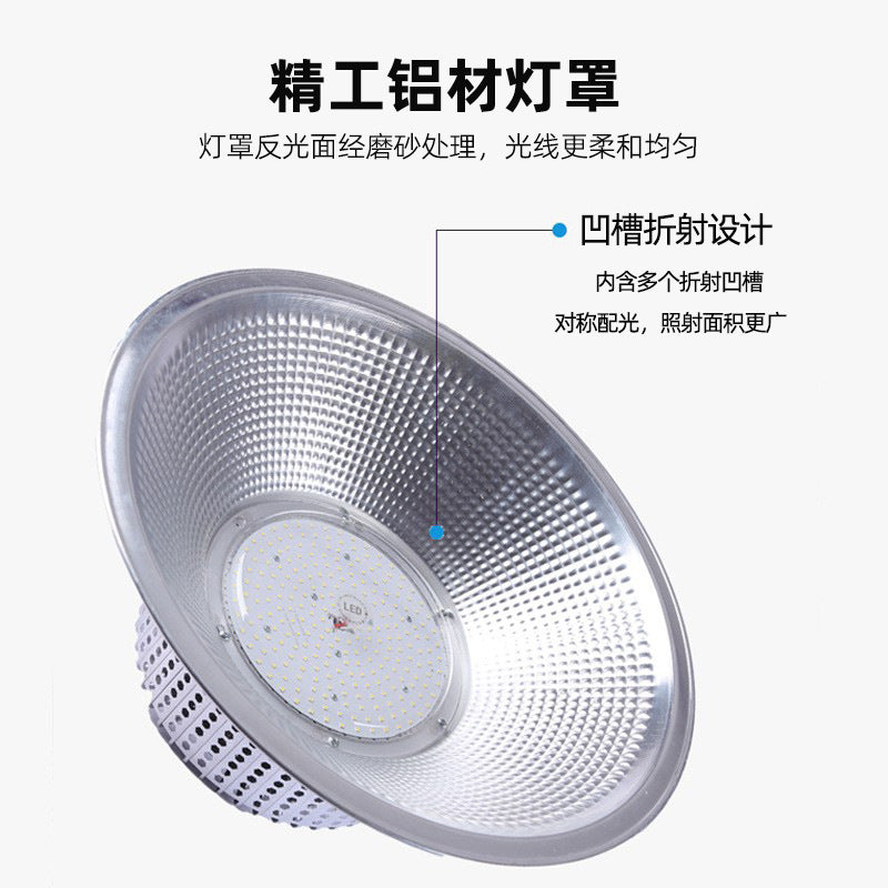 led工矿灯鳍片工厂灯高亮厂房车库照明灯工业吊灯球馆天棚灯批发