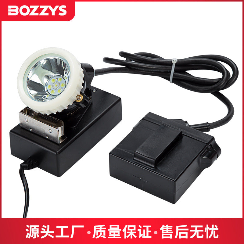 LED充电头戴式安全帽头灯超亮强光煤矿井用户外出口型矿灯KL5LM