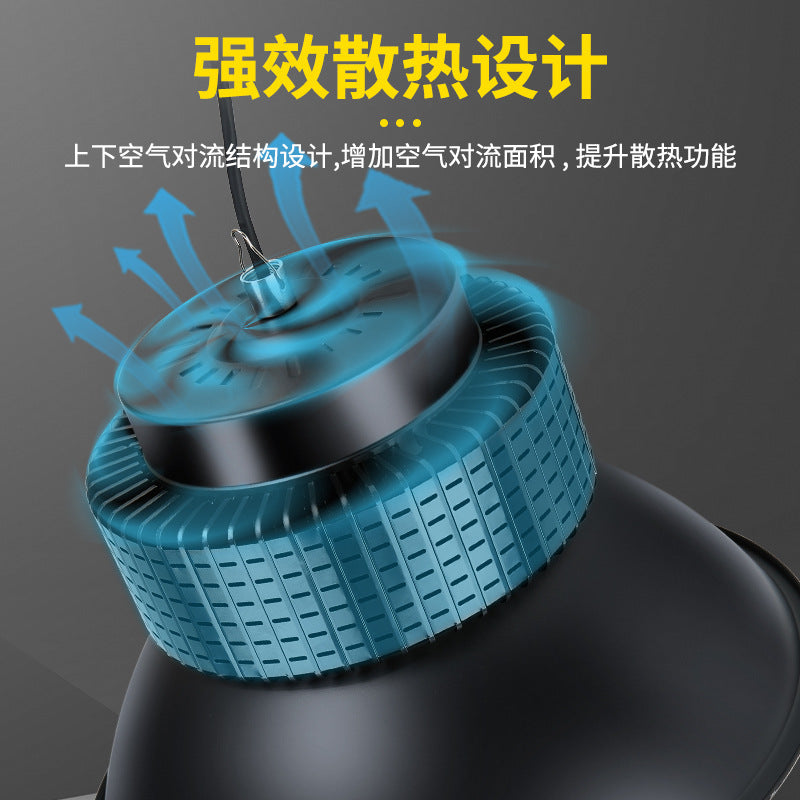 工棚高亮三防灯LED工矿灯天棚灯灯厂房防尘防水仓库吊灯车间照明