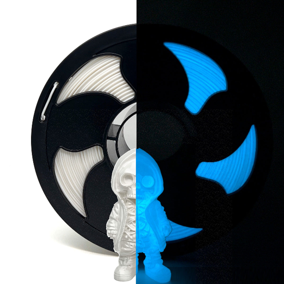 TOKSEN3D打印耗材PLA夜光耗材1KG高光泽夜光彩虹PLA耗材1.75mm