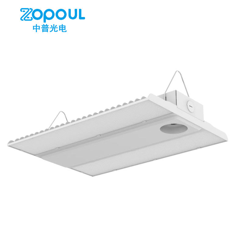 LED平板工矿灯拨码双色温光控感应100W200W300瓦仓储高天棚照明灯