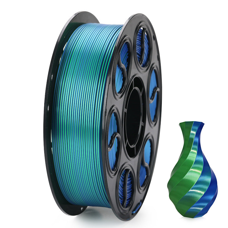 双色渐变丝绸3D打印耗材 2KG/1.75mm大重量料盘高精度兼容PLA耗材