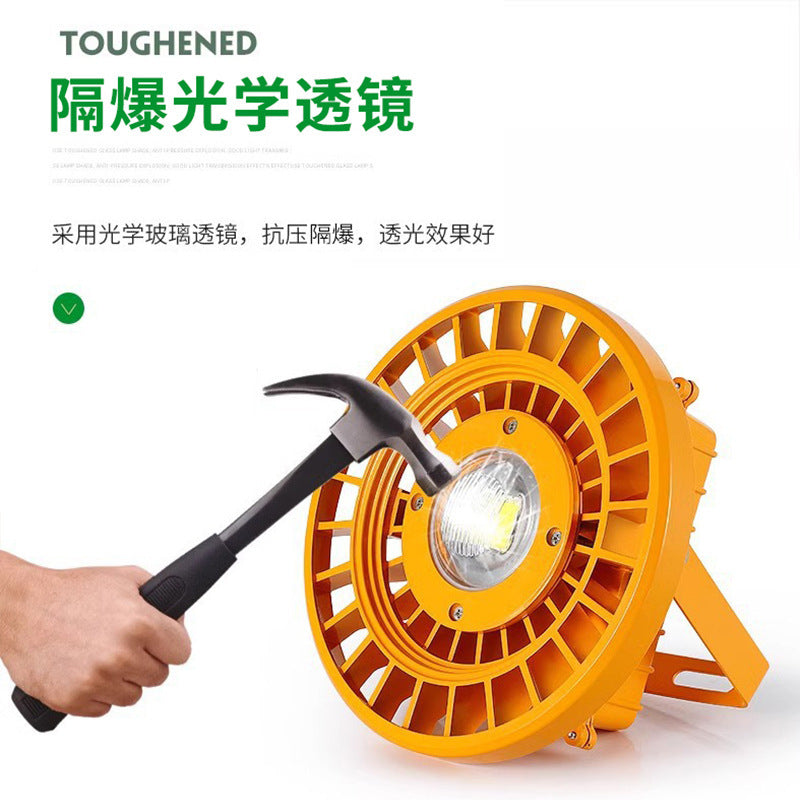 LED工业防爆灯仓库厂房灯加油站煤矿隧道投光灯工程耐高温照明灯