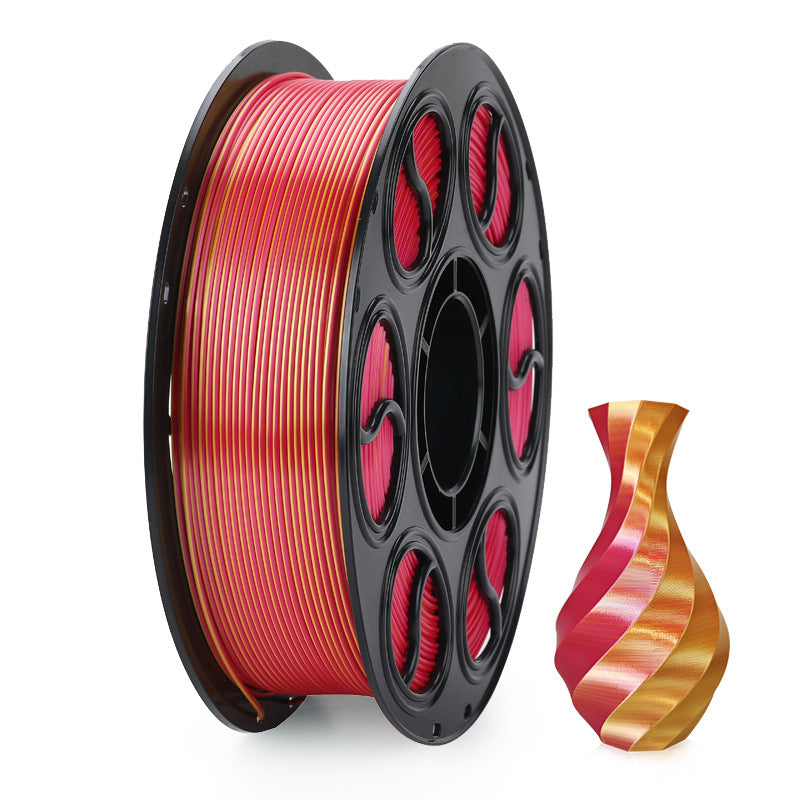 双色渐变丝绸3D打印耗材 2KG/1.75mm大重量料盘高精度兼容PLA耗材