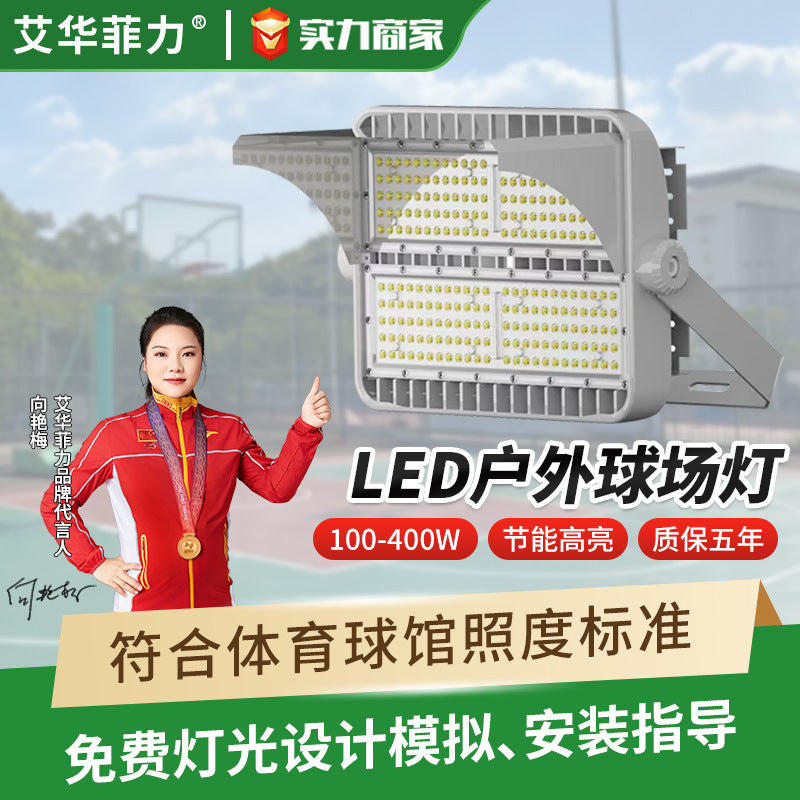 跨境LED篮球场专用灯户外防水广场工地探照灯 高亮工程羽毛球场灯
