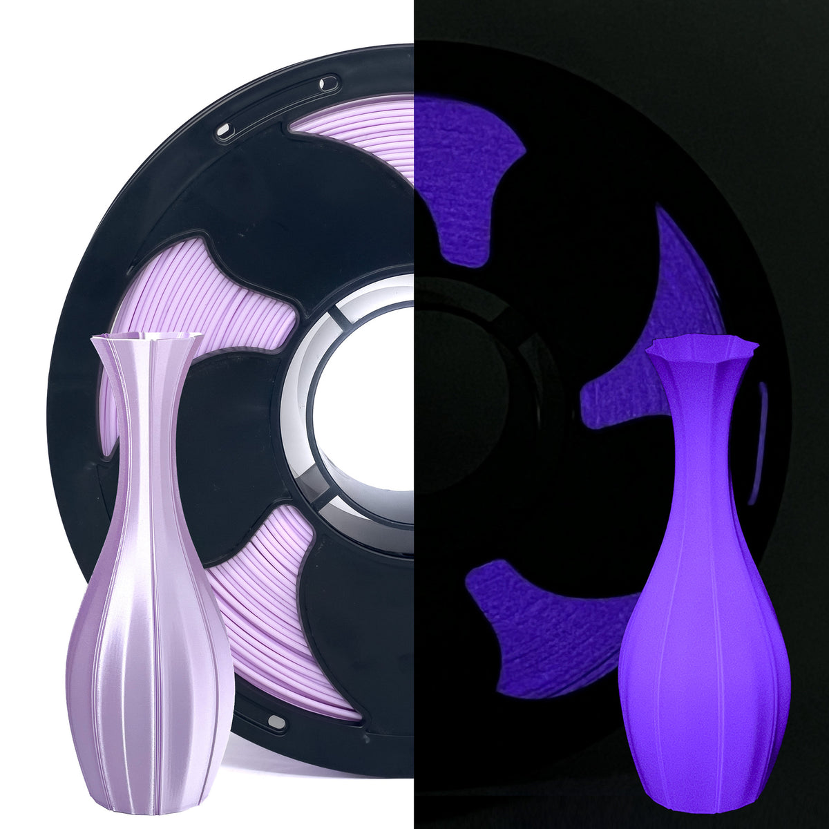 TOKSEN3D打印耗材PLA夜光耗材1KG高光泽夜光彩虹PLA耗材1.75mm