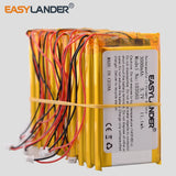 10pcs/Lot Silicone Wires 103565 103665 3.7V 3000mAh JST1.25 2P Li-Polymer Battery for console Miyoo Mini Plus Game machine