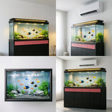 All-in-One AquariumFully Transparent Glass Integrated Freshwater Fish Tank With Built-in Filter And Aluminum Frame Fish TankFish