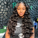 250% 30 40Inch Human Hair 13x6 HD Lace Frontal Wig Brazilian Loose Deep