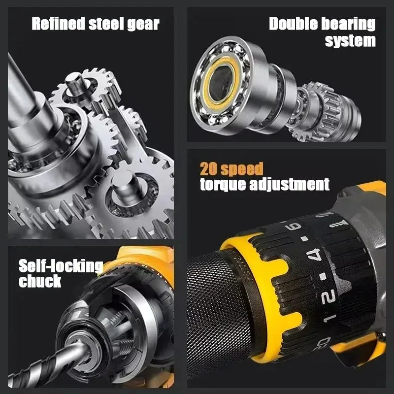DEWALT Brushless Cordless Rechargeable Electric Power Tool  DCD791 Compact Drill Screwdriver Multi Functional For DEWALT Battery