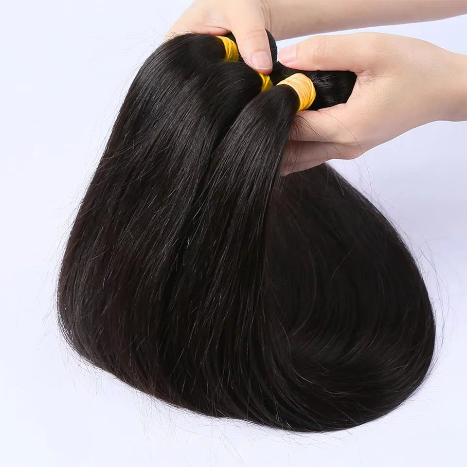 Queenlike 30 Inch Human Hair Bundles Brazilian Raw Hair Weave 1/3/4