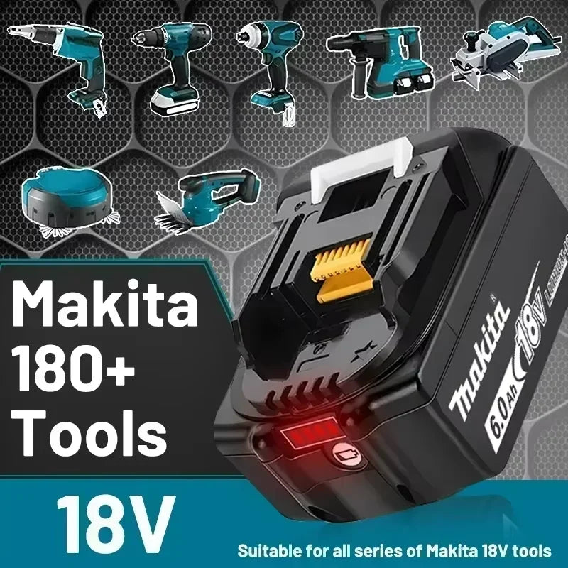 Authentic Makita LXT 18V 6.0Ah Lithium Battery Universal Fit BL1815 BL1830B BL1850B Power Drive Tools
