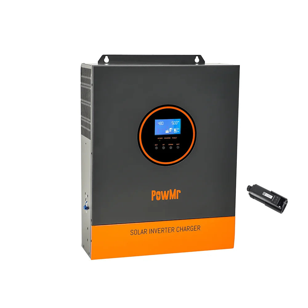 PowMr 5KW 48V to110V Hybrid Solar Inverter Max PV 500V with 80A MPPT Charger Controller Pure Sine Inverter for Lithium Battery