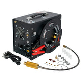 TUXING TXES062 4500Psi Portable PCP Air Compressor 300Bar High Pressure Auto-stop Compressor with 12V Car Power Supply for Rifle
