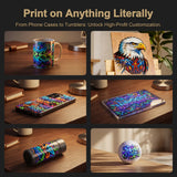 A4 A3 UV Printer UV Flatbed Printer with Varnish for Phone Case Bottle Acrylic Glass UV DTF Sticker Printing Machne US/EU Stock