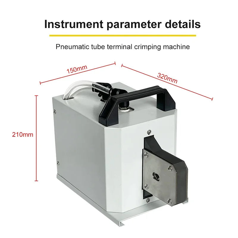 0.8-25mm² Pneumatic Tube Terminal Crimping Machine Insulated Terminal Cold Crimping Clamp Quadrilateral Crimping Machine