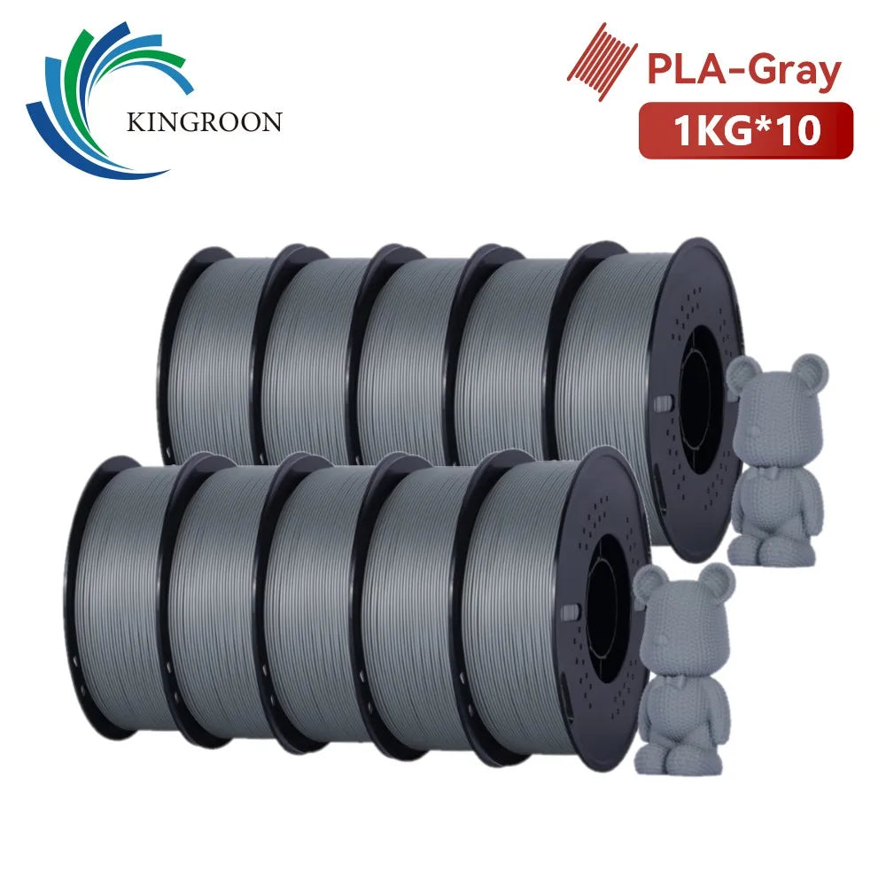 KINGROON 10KG PLA Filament For 3D Printer 1.75mm Wholesale 3d Printing Wire Materials Neatly Wound Vacuum Packaging Fast Ship