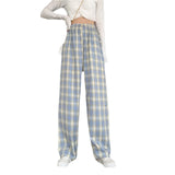 Ins Trendy Korean Style Women Ice Silk Straight Pants, Spring Autumn New Draped Slim All-Match Student Commute Trousers