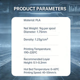 Spoolite 10KG PLA 3D Filament 1.75mm Neat Winding High Compatibility Universal Fit For most 3D Printers Fast Shipping Big Sale