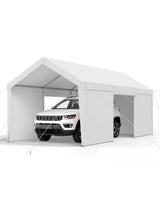 12x20 FT Heavy Duty Carport, Portable Car Canopy with Removable Sidewalls and Door, Outdoor Car Shelter,Customized
