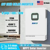 EASUN POWER 6.5KW Hybrid Inverter 48V Split Phase Inverter 110V Solar Charger Pure Sine Wave Parallel Inverter 150A MPPT Dual CT