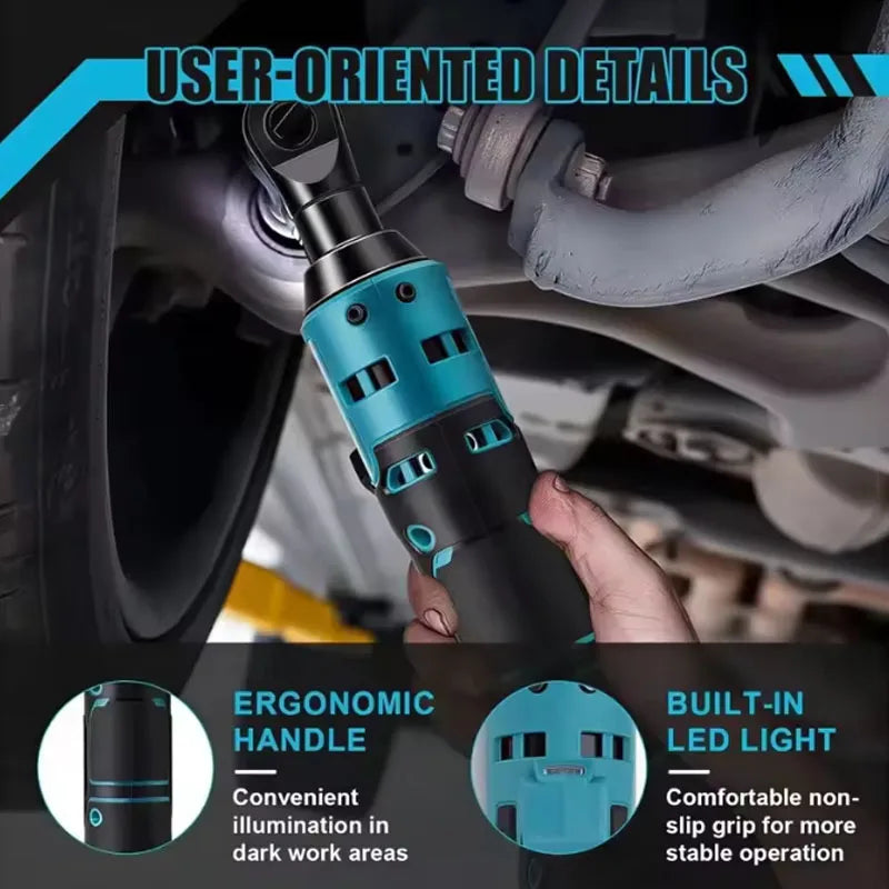 Makita 18V Brushless Right Angle Ratchet Cordless Impact Wrench with LED Light & Variable Speed Control Power Tool