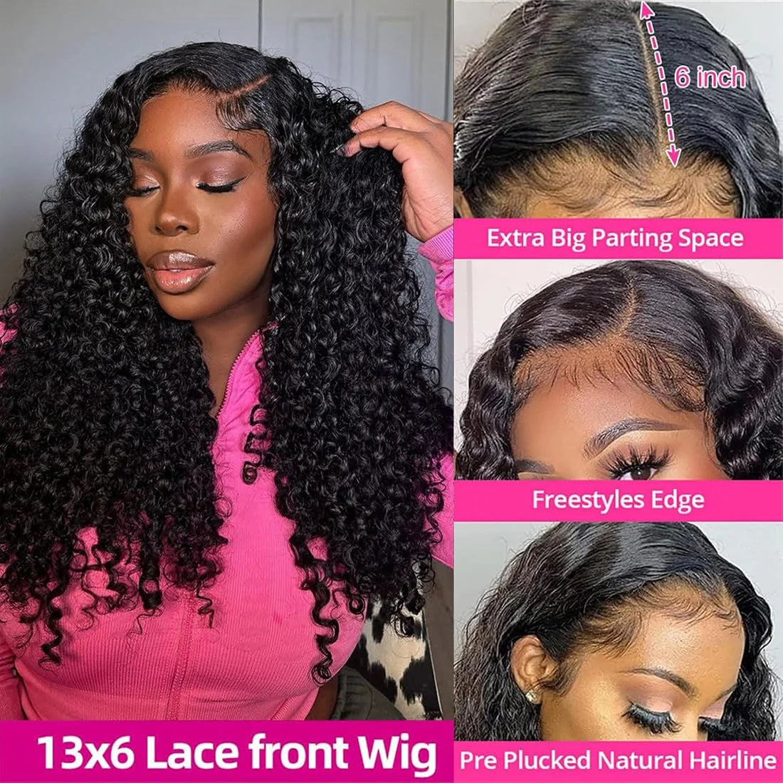Burmese Curly Human Hair Wig With Spiral Curls End 13x4 Lace Front Wigs 220 Density Pre Plucked Tiny Knots 13x6 Lace Frontal Wig