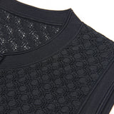 Spring And Summer New Fashion Thin Cut Hollow Lace Silver S Button Slim Fit Round Neck Sleeveless Temperament Women's Dress