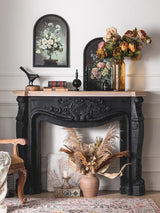 French retro fireplace decorative living room against the wall simulation finished fireplace rack solid wood porch antique