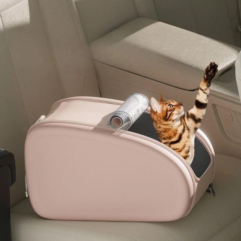 15kg Luxury Foldable Pet Stroller - Detachable Aluminum Frame Lightweight Carrier for Dogs/Cats All-Terrain Travel