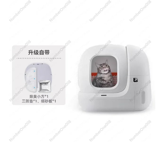 Automatic Self-Cleaning Cat Litter Box, Intelligent Electric Toilet with Odor Control for Cats