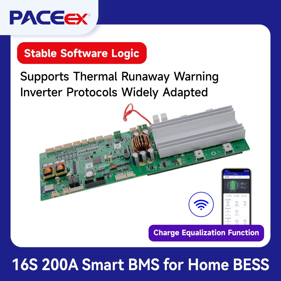 PACEex 16S 200A BMS Active Equilibrium BMS PACE High Qualify 200A BMS