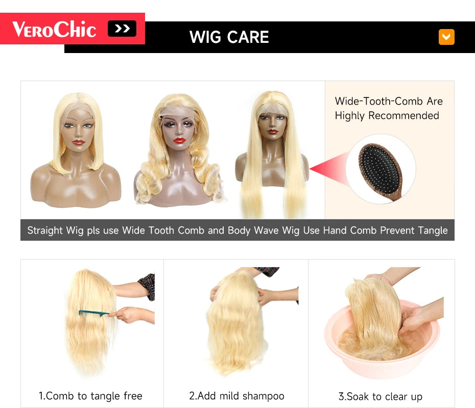 8-32 inch Deep Wave Human Hair Bundles Remy Brazilian Hair 613 Blonde