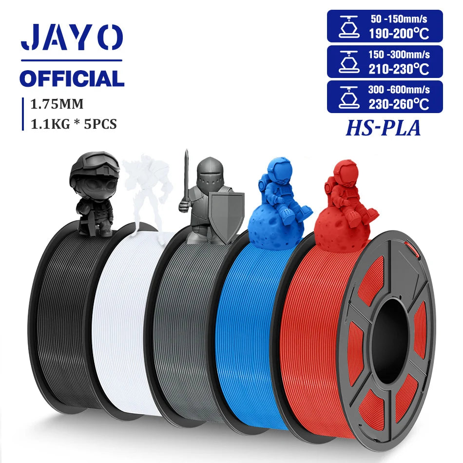 JAYO High Speed PLA Filament 5.5KG PLA 3D Filament For FDM 3D Printer Neatly Wound PLA 3D Printing Materials 100% No Bubble
