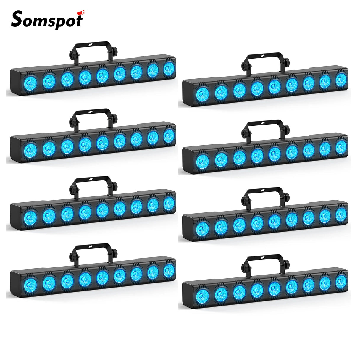 Somspot 36W 9LEDs RGBW Lights Bar Stage Lighting Effect LED Projection Light DJ Party Lights for Disco Bar Club Wedding Birthday