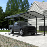 Metal Carport, Heavy Duty Carport Canopy with Galvanized Steel Frame and Roof, Outdoor Storage Shed, Car Tent, Customized