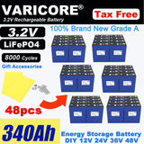 Grade A 3.2V 360AH 340Ah Battery LiFePO4 Lithium Iron Phospha for 12V 24V 4S E-scooter RV Solar Energy Storage System Duty-free