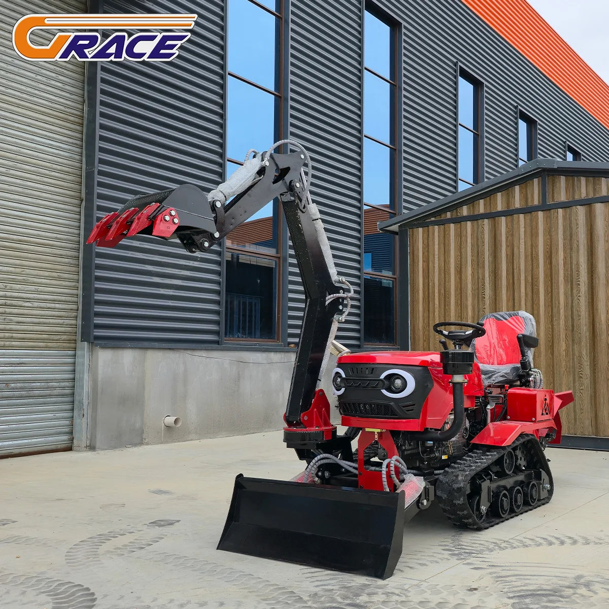 Customize Portable Crawler Tractor With Multi Purpose Auxiliary Tools For Yard