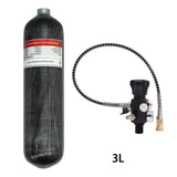 TUXING 4500Psi 300Bar 3L Carbon Fiber Cylinder High Pressure Tank Charging Regulator Fill Station Dual Gauge Valve M18*1.5