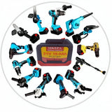 21V 19.0Ah 5S3P New Enhanced Large Capacity Electric Tool Battery Replacement, Suitable for Makita Electric Screwdriver Drill