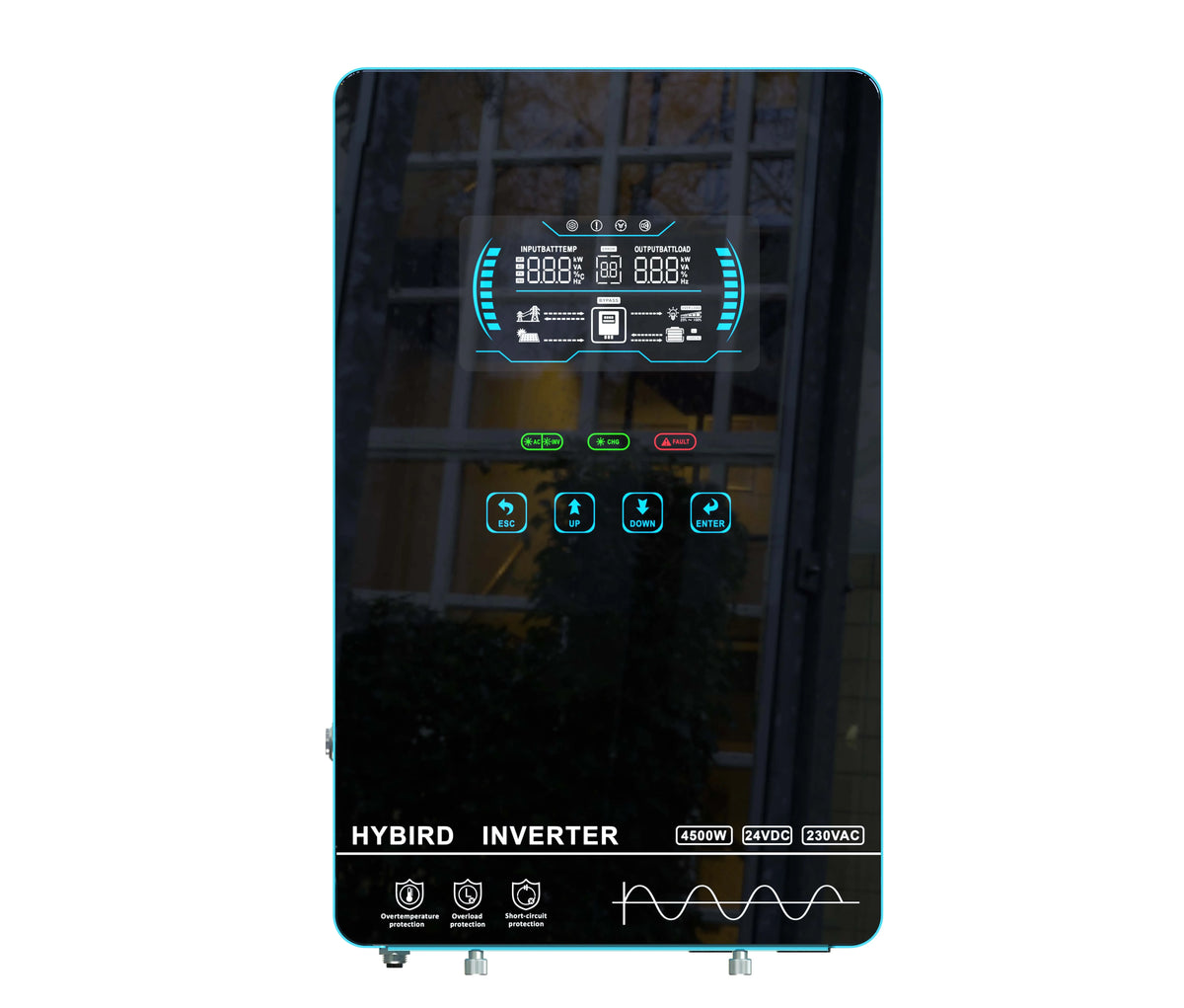 ECGSOLAX 4KW Hybrid Solar Inverter 24V 110V/120V With MPPT 110A Solar Charger Touch Screen LCD Hybrid Inverter With/Without WiFi