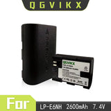 QGVIKX LP E6NH Compatible with Canon EOS R7 7.4V 2600mAh POWER BATTERY CAPACITY 19.24Wh 2-Pack Battery and Triple Slot Charger